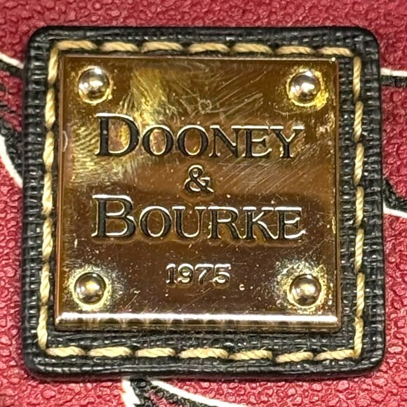 Dooney & Bourke NFL Arizona Cardinals Satchel Bag Red & Black Leather Trim READ - Picture 2 of 16